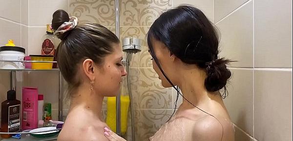  Lesbian shower sex